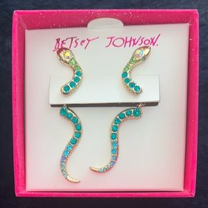 Betsey Johnson Snake Earrings